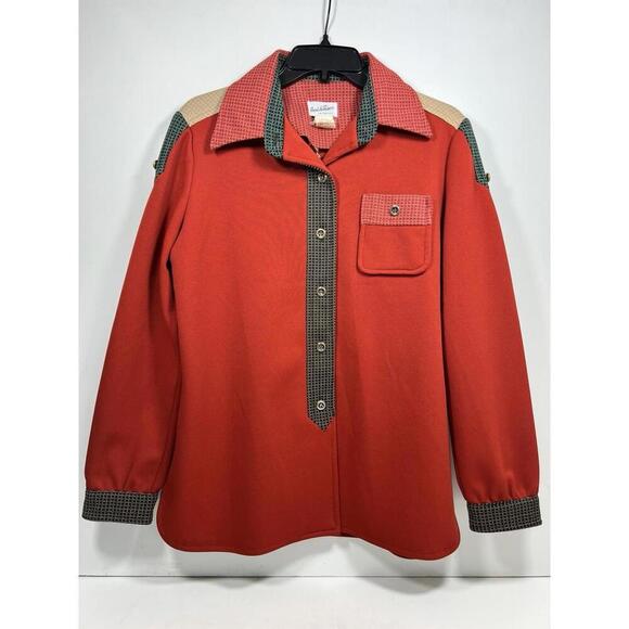 Tops - Vintage Grant Ave Fashions Jumper Western Shirt Red Sz 16 Rodeo 70s Women Mod